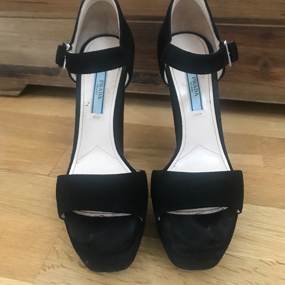 REAL Prada black suede platforms. 6.5 or 7 - Picture 10 of 16